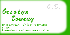 orsolya domeny business card
